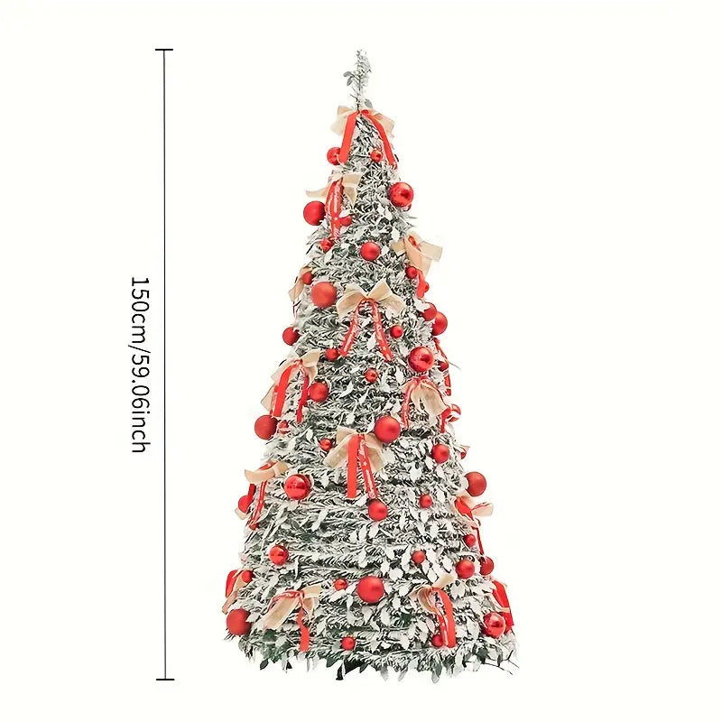 Albero di Natale pieghevole decorazione festiva pieghevole salvaspazio