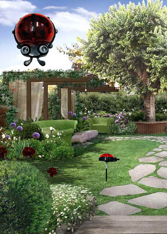 瓢虫或猫头鹰形状的太阳能灯