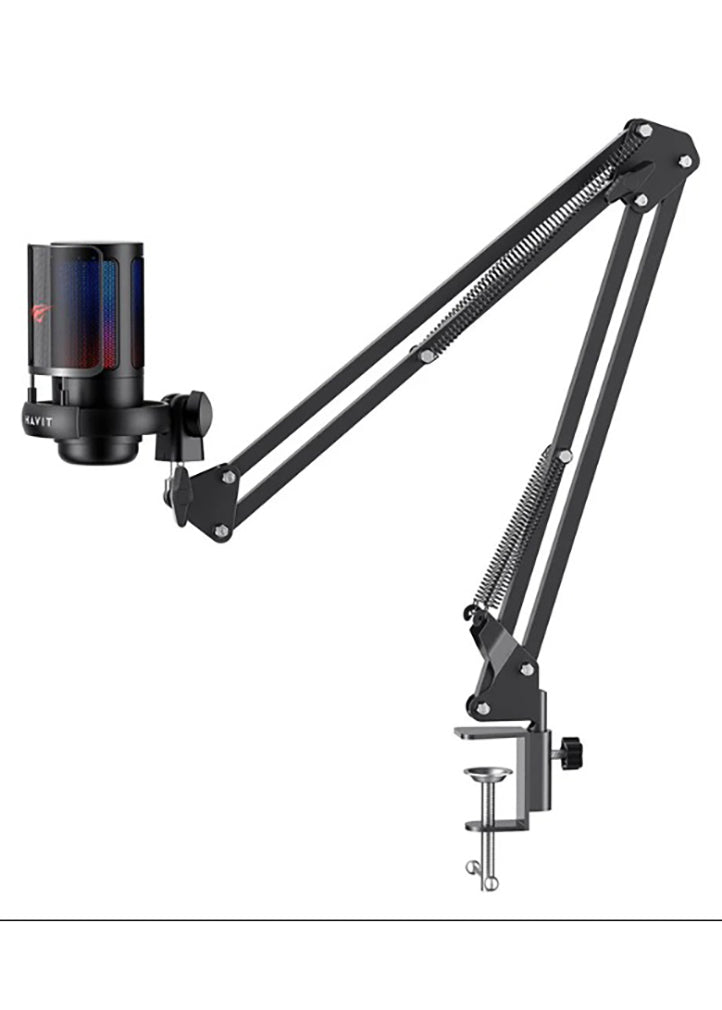 带有 RGB 和音量减少功能的 Havit 现场麦克风