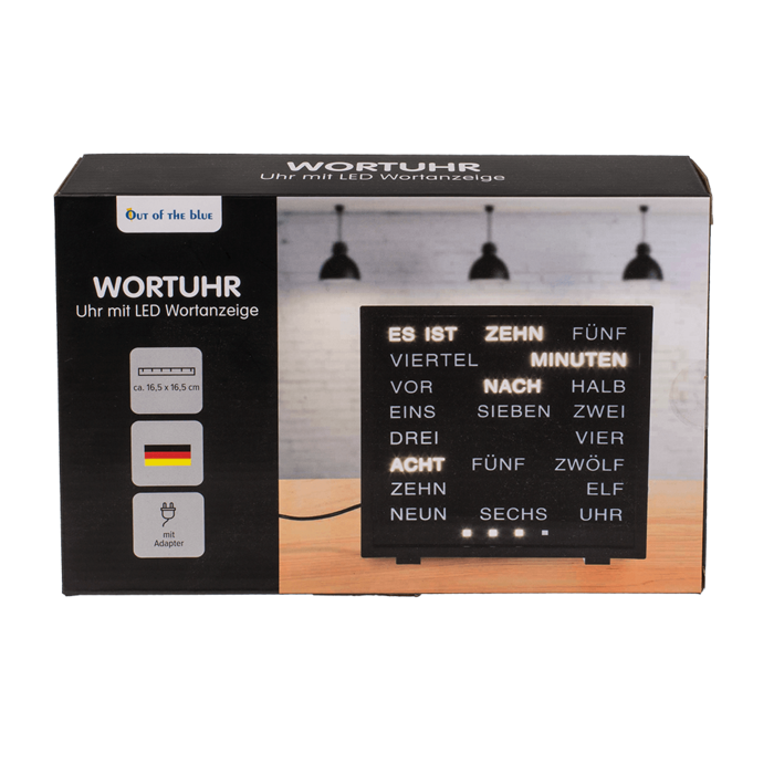 Orologio con indicazione in lingua tedesca