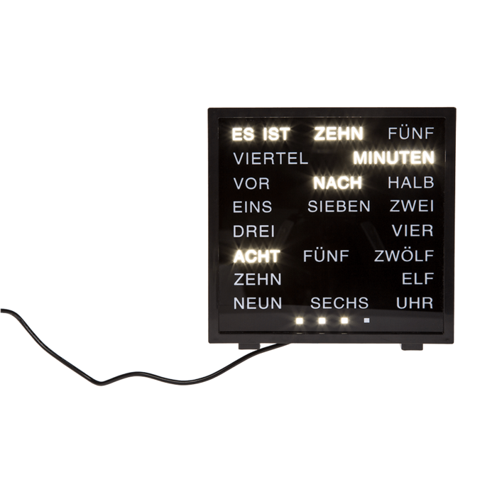 Orologio con indicazione in lingua tedesca