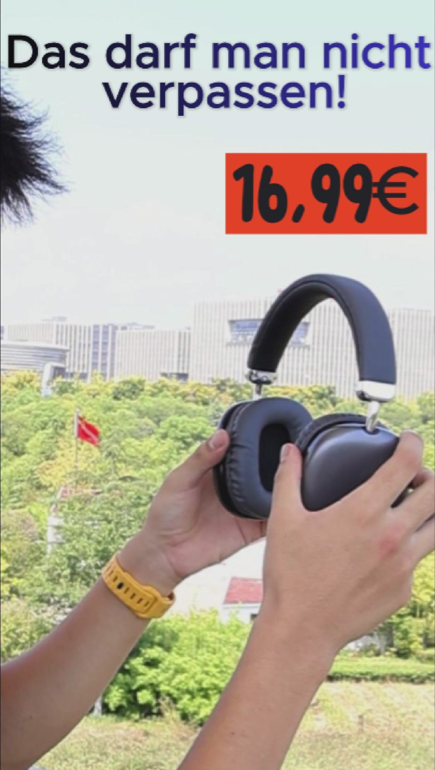 上传视频: 蓝牙 P9 MAX 有线立体声耳机,带磁吸网罩和皮套,全新高级音频耳机