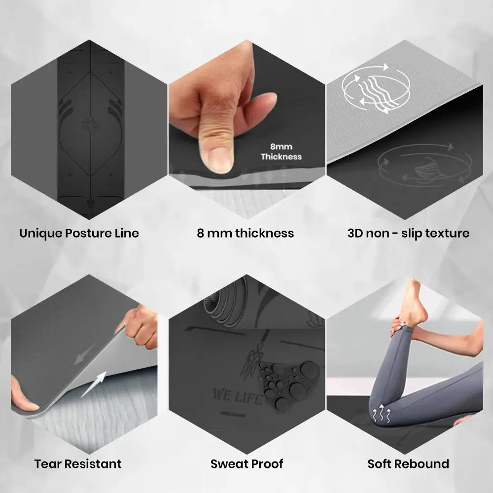 Tappeto joga professionale black SPORT