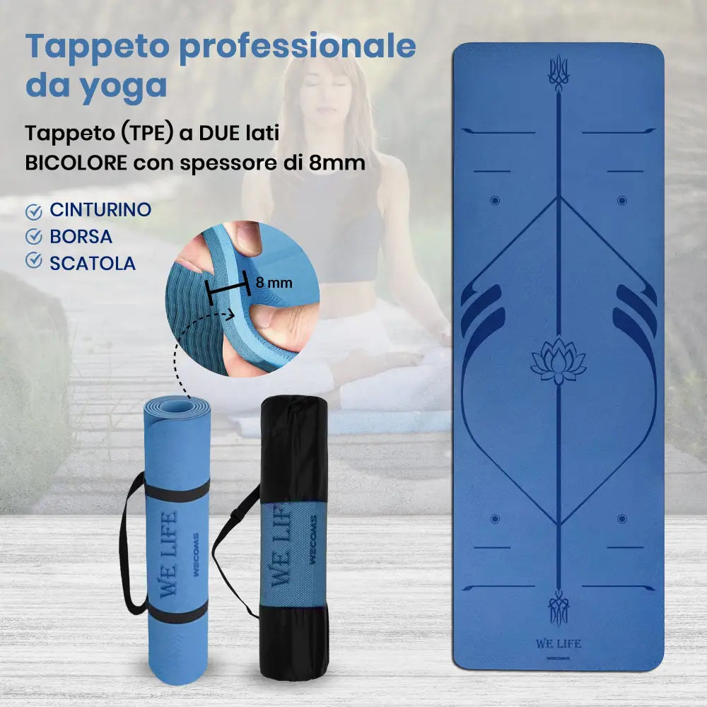 Tappeto joga professionale blue SPORT