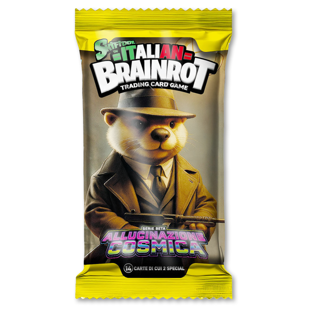 Carte Italian Brainrot - Allucinazione Cosmica Serie Beta pacchetto da 14 carte di cui 2 speciali