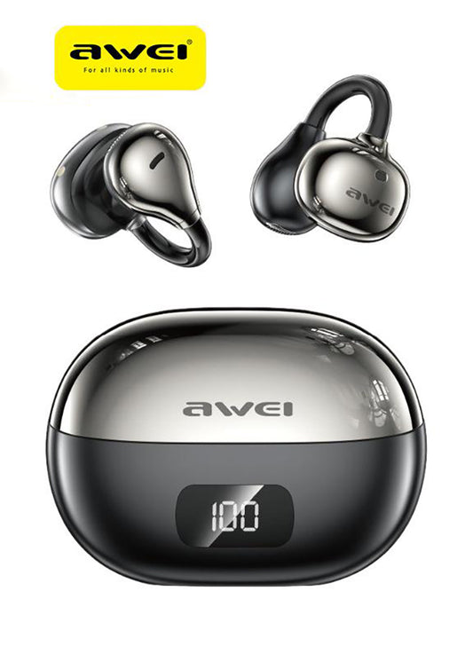 Awei TZ50 Auricolari Clip-on Wireless con Tecnologia di Direzione Pulsante DT6.0 connessione stabile Bluetooth 6.0 IPX5