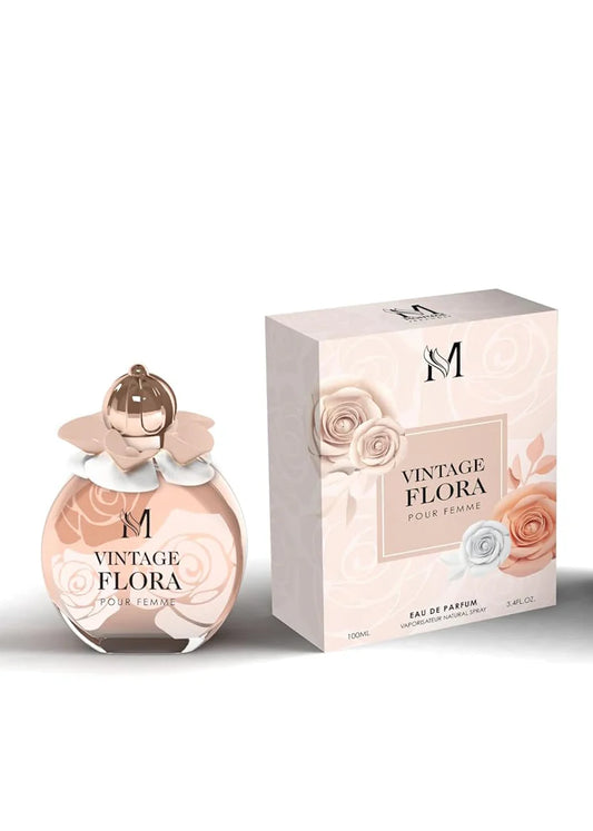 Profumo donna eau de parfum vintage flora pour femme flacone da 100ml