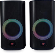 RGB Gaming Stereo Desktop-Lautsprecher Bluetooth 5. 0 mit 3,5mm AUX-Eingang Schwarz für Gaming und Musik