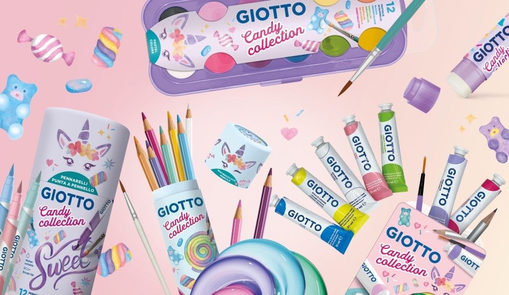 Giotto acquarelli candy C12 colori