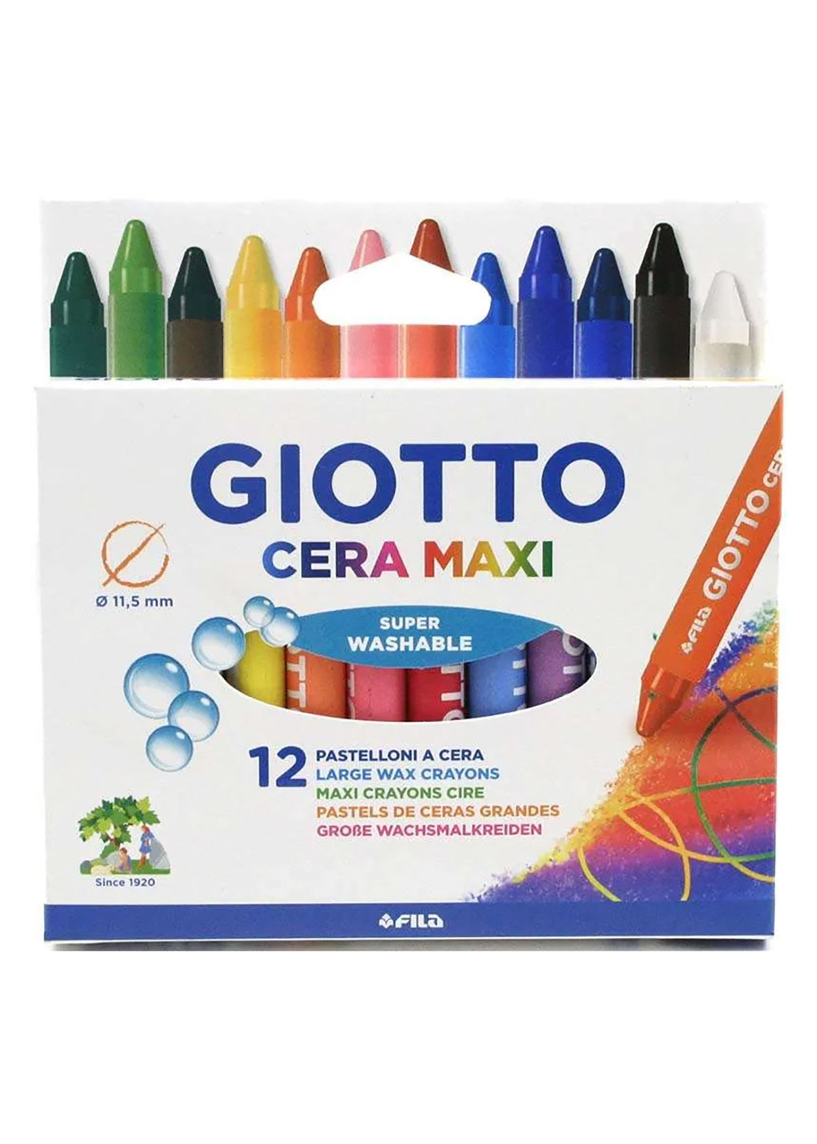 Pastelli a cera giotto maxi 12 colori