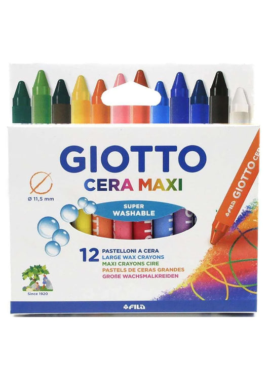Pastelli a cera 12 colori giotto