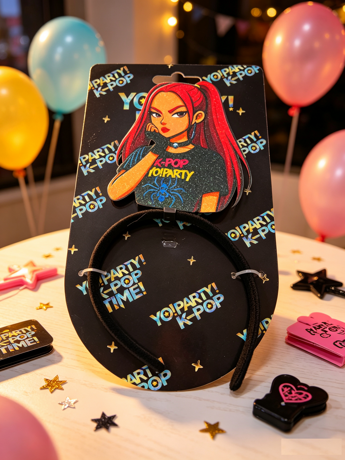 > Fascia per capelli con personaggio Zoey K‑Pop Demon Hunters, accessorio per feste, cosplay, Halloween