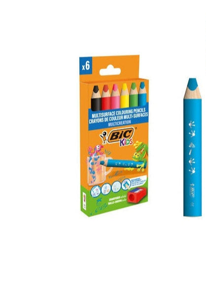 Pastelli a cera multisuperficie bic kids 6