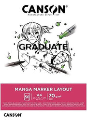Blocco Canson Graduate  manga marker layout A4 50 f