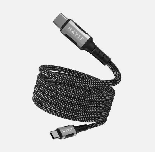 Havit Cable USB CB6297 Serie Móvil 1 metro con carga PD de 60 W y diseño magnético