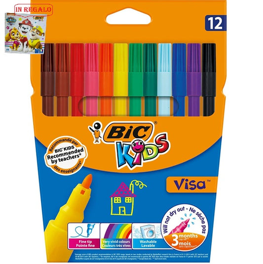 Pennarello lavabile visa Bic - conf. 12
