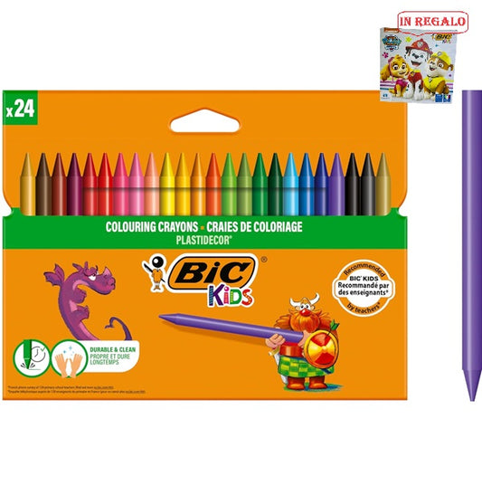 Confezione 24 pastelli a cera bic kids