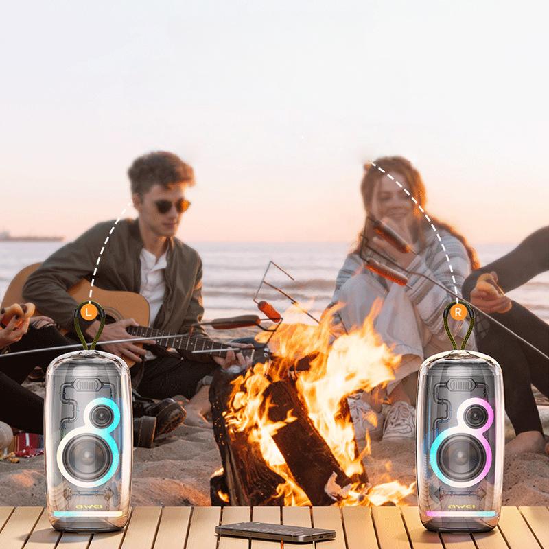 Altoparlante Bluetooth portatile wireless con luce