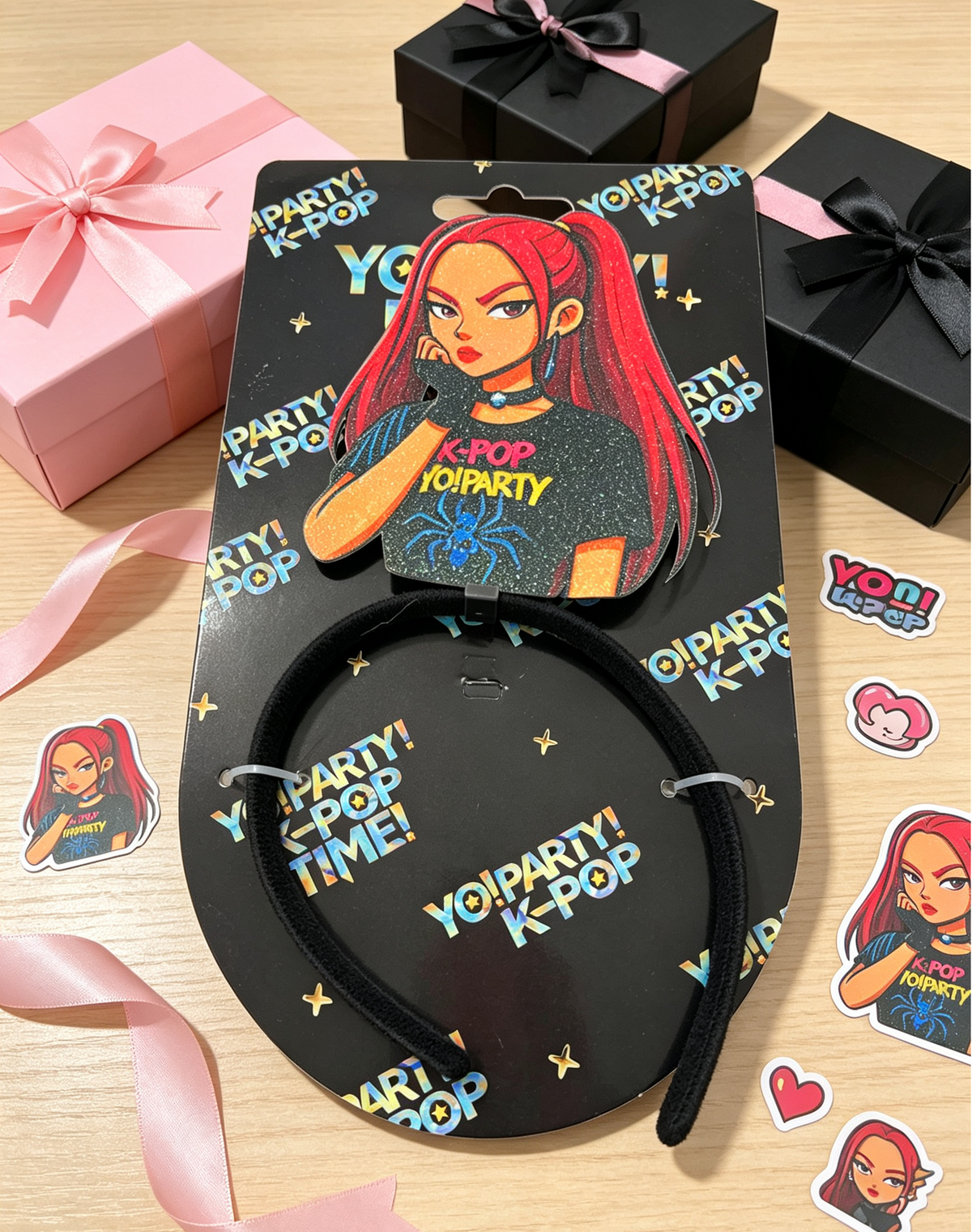 > Fascia per capelli con personaggio Zoey K‑Pop Demon Hunters, accessorio per feste, cosplay, Halloween