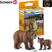 Schleich mamma orsa grizzly con cucciolo