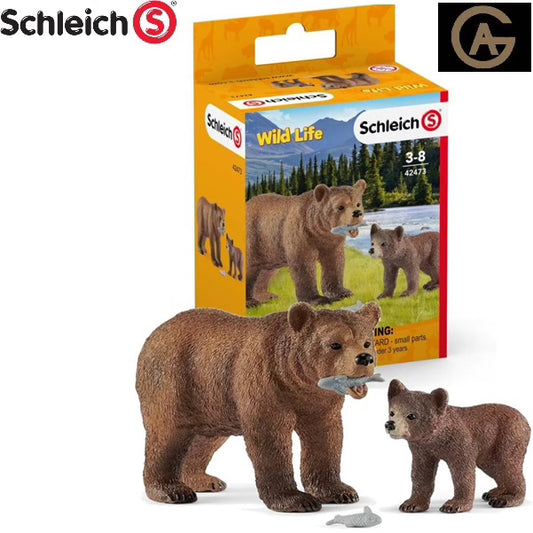 Schleich mamma orsa grizzly con cucciolo