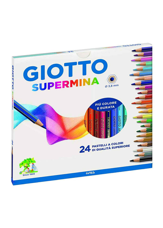 Pastello giotto supermina scattola 24 colori