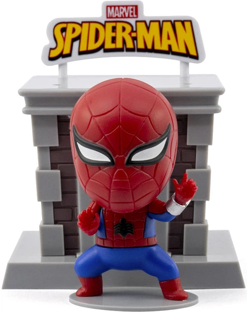 YuMe Toys Marvel Hero Box Tower Series Mini Figures Spider Man 8 Cm