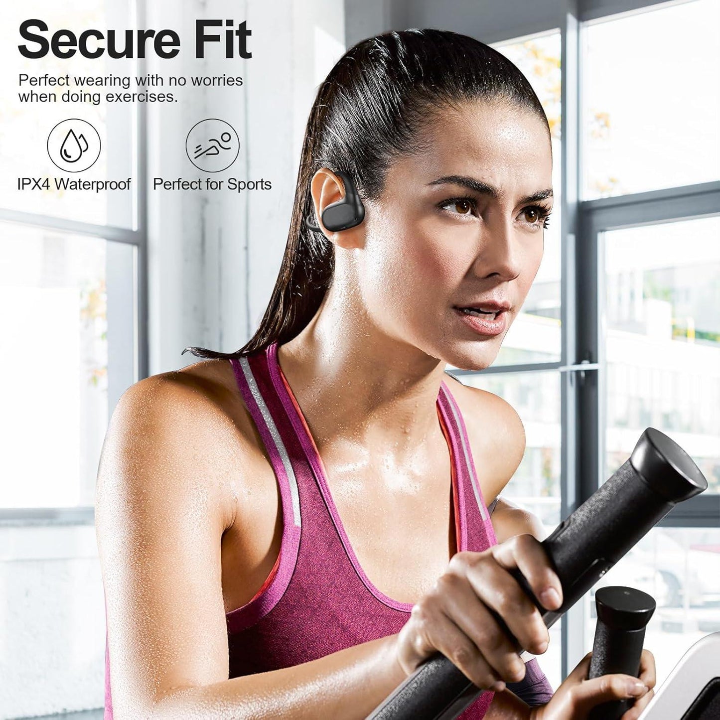 Awei Auricolari da Corsa Wireless Bluetooth 5.3 Aperti Sportivi HiFi IPX4 Impermeabili Resistente al Sudore 10 Ore di Rip