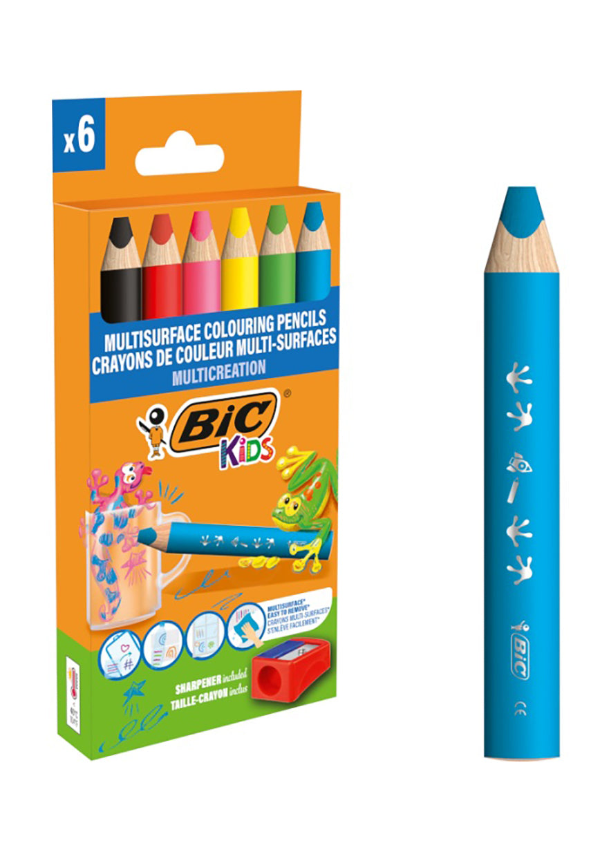 Pastelli a cera multisuperficie bic kids 6