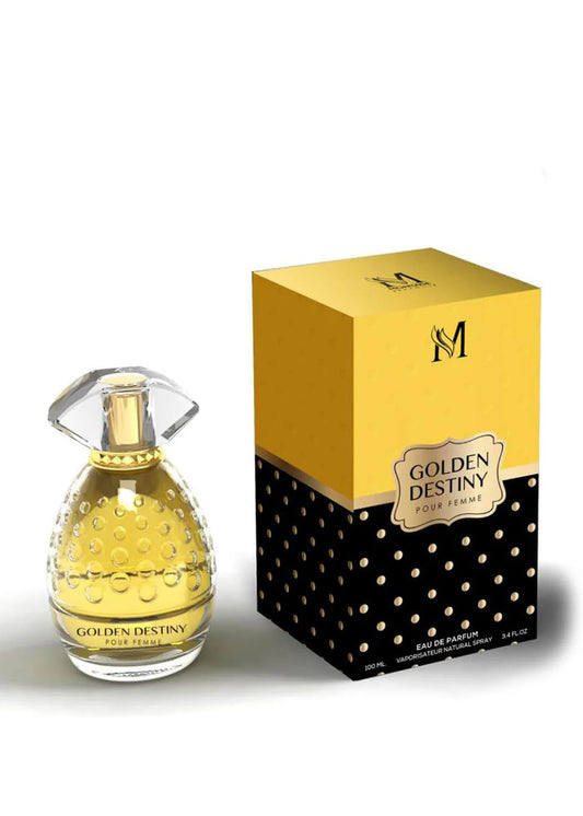 Profumo donna eau de parfum golden destiny pour femme flacone da 100ml