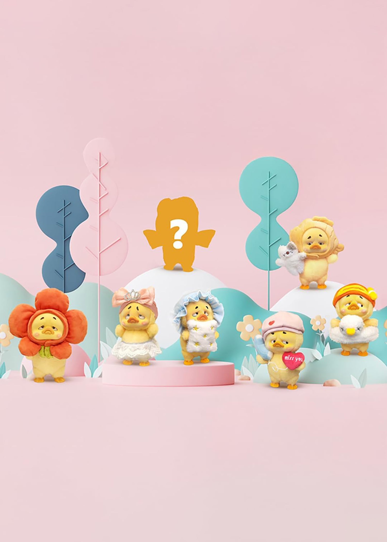 RONGCREATOR Upset Duck Mystery - Act Cute Duck 18 cm - 6 da collezionare (+1 segreto) - Vari stili - Peluche con PVC. Idea regalo originale, prodotto ufficiale. Figure da collezione. +12 Anni.