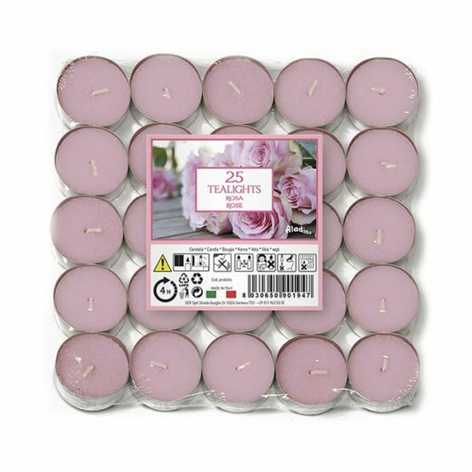 Candele profumate tealights 25 pezzi - rosa
