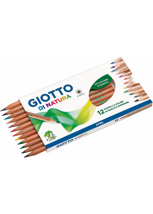Pastello giotto natural scattola 12 colori