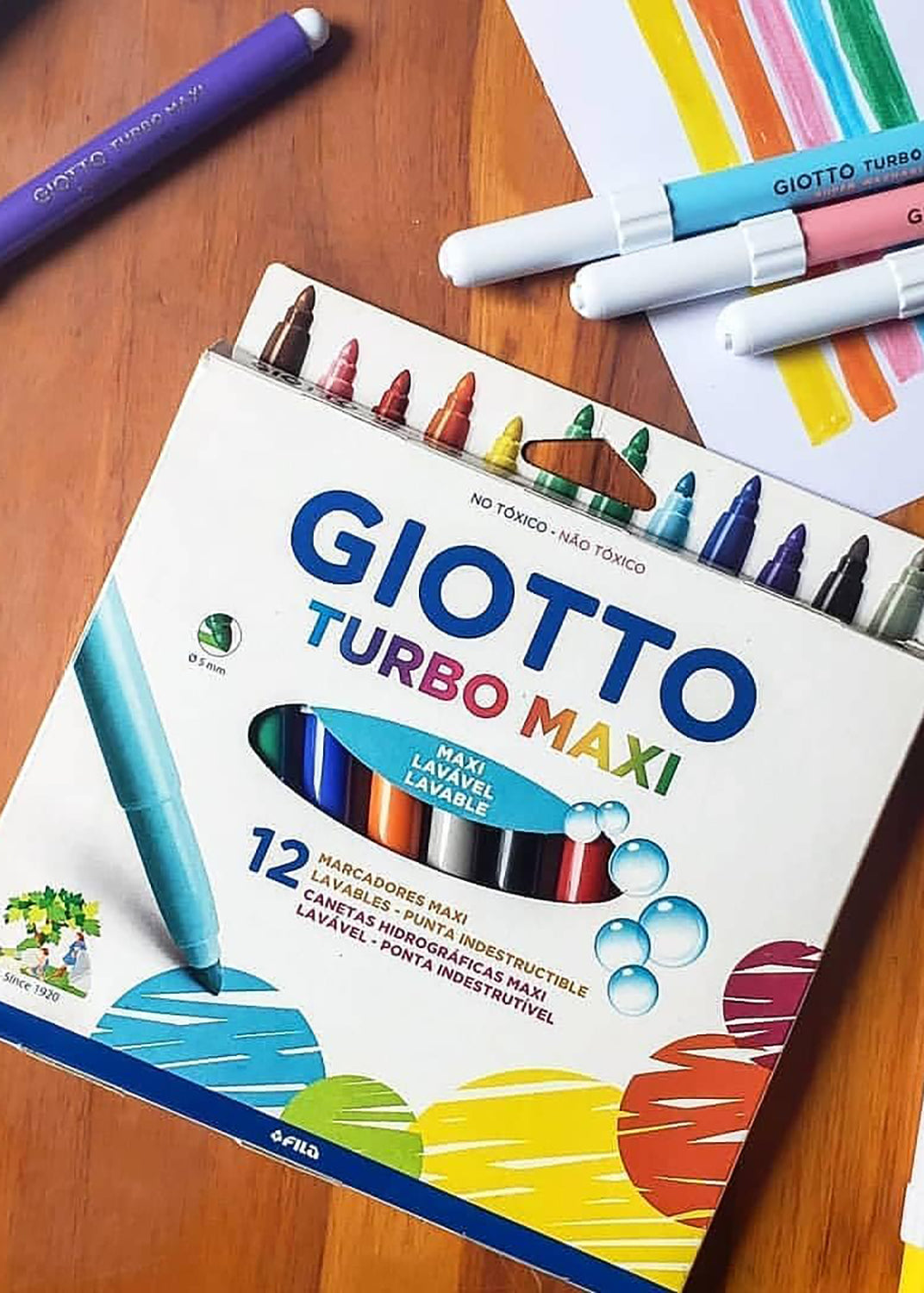 Pastello turbo maxi scattola 12 colori