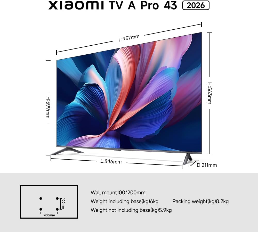 Xiaomi TV A Pro 43'' 2026 QLED 4K HDR10+ Google TV 