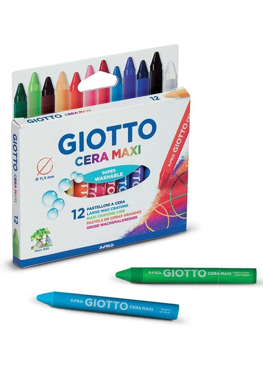 Pastelli a cera 12 colori giotto