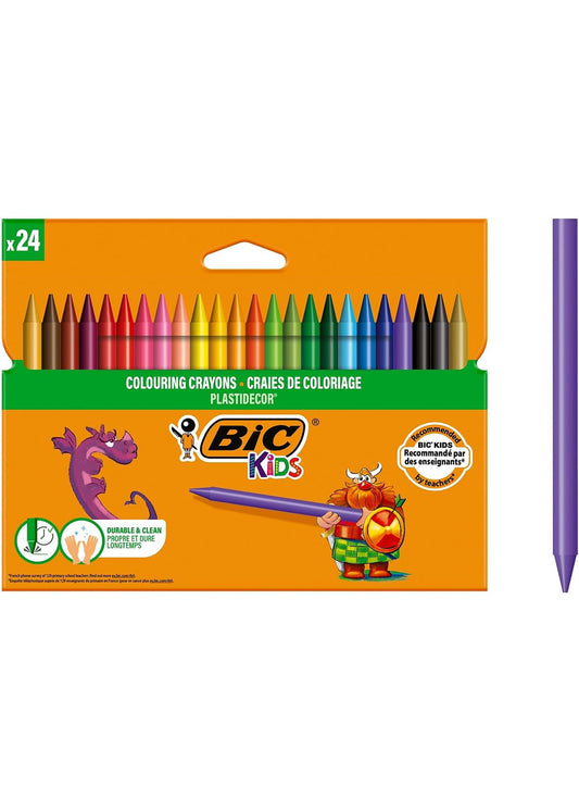 Confezione 24 pastelli a cera bic kids
