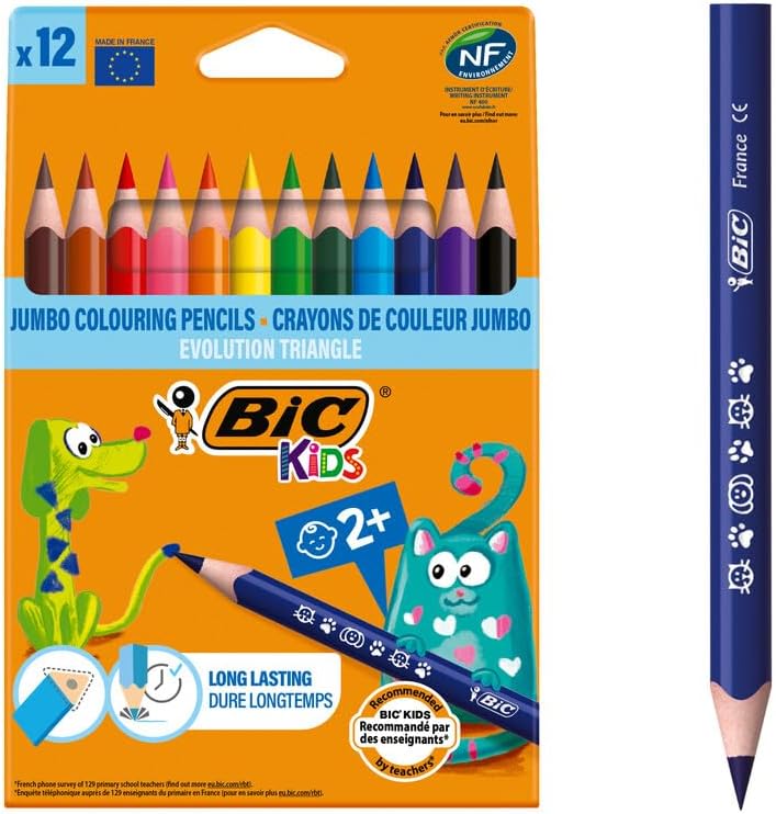 Matite colorate bic kids evolution triangle - 10,2 mm