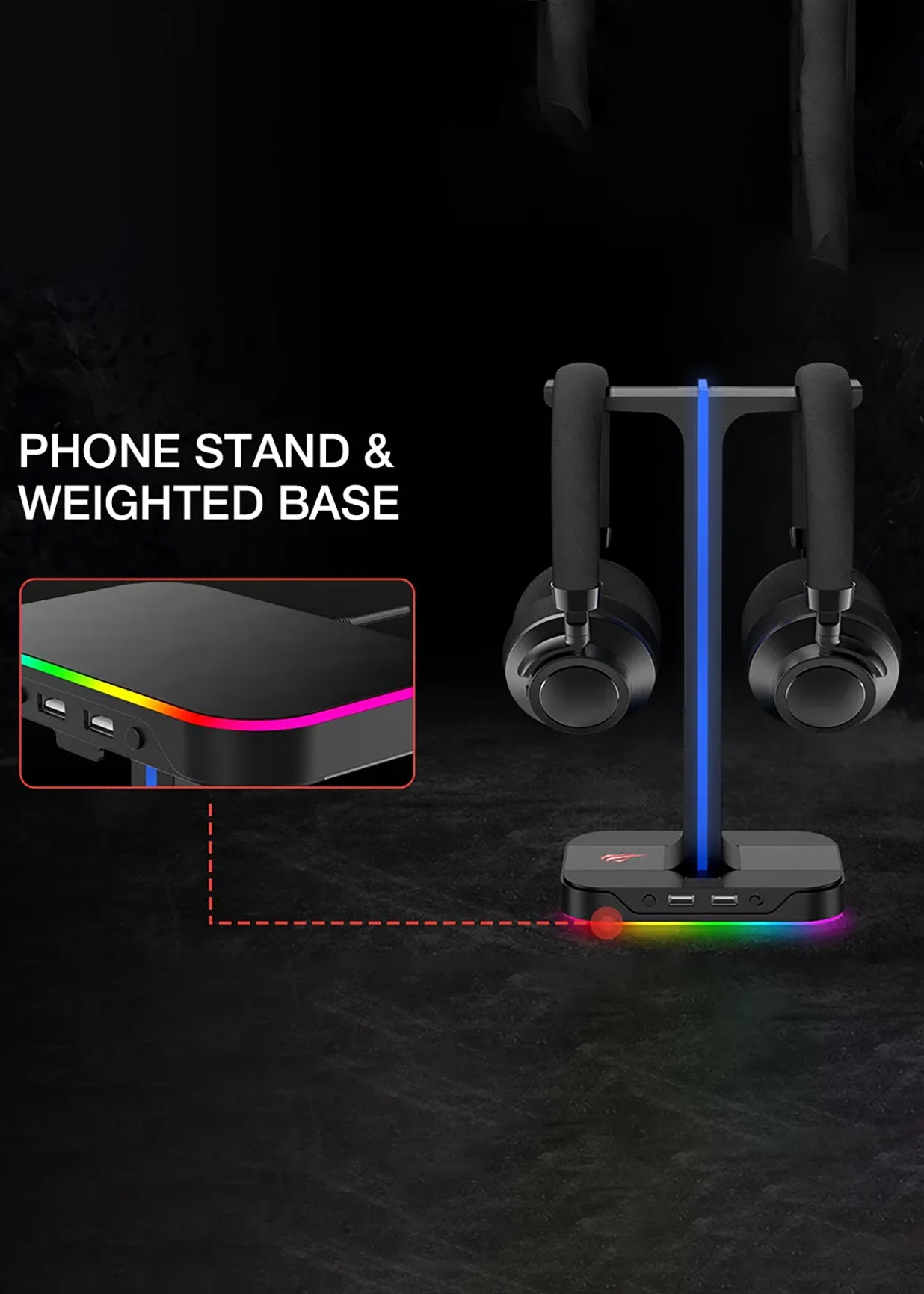 Supporto per cuffie gaming RGB Havit