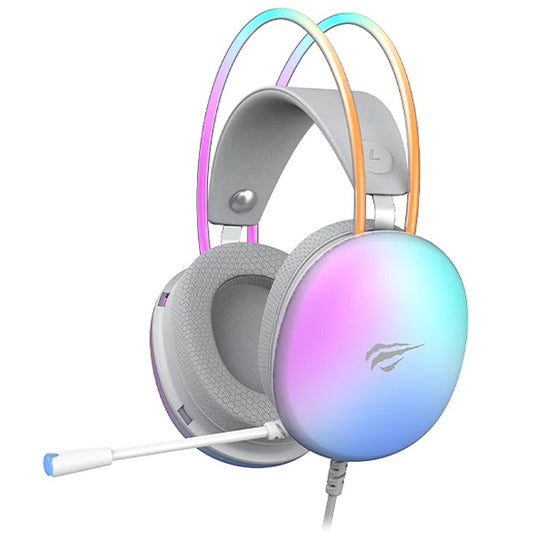 Havit cuffie gaming  con attacco 3.5mmcon guscio luce trasmitte