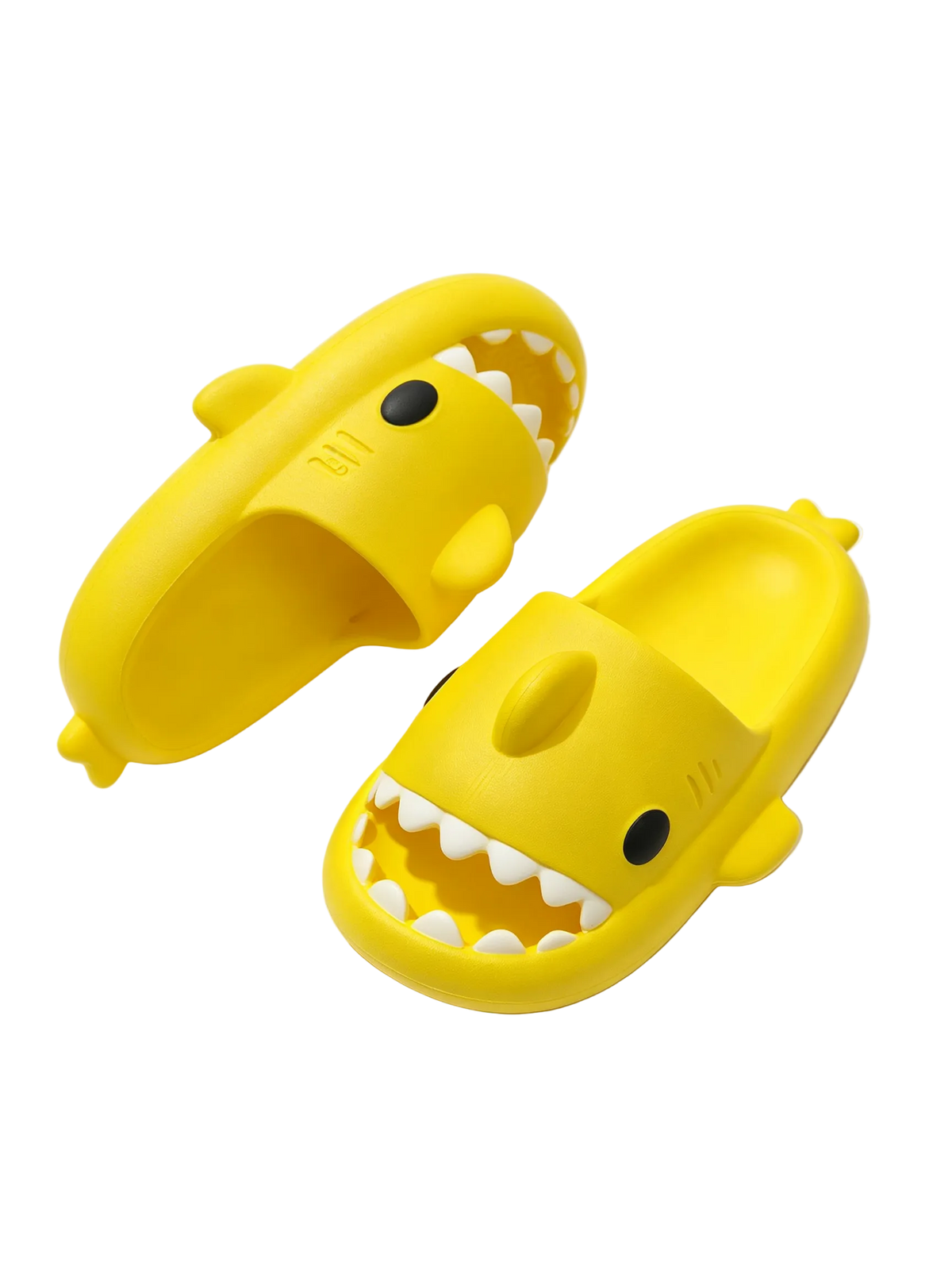 Ciabatte a forma di squalo giallo per bambini, ciabatte in EVA morbide antiscivolo, per casa, bagno e spiaggia