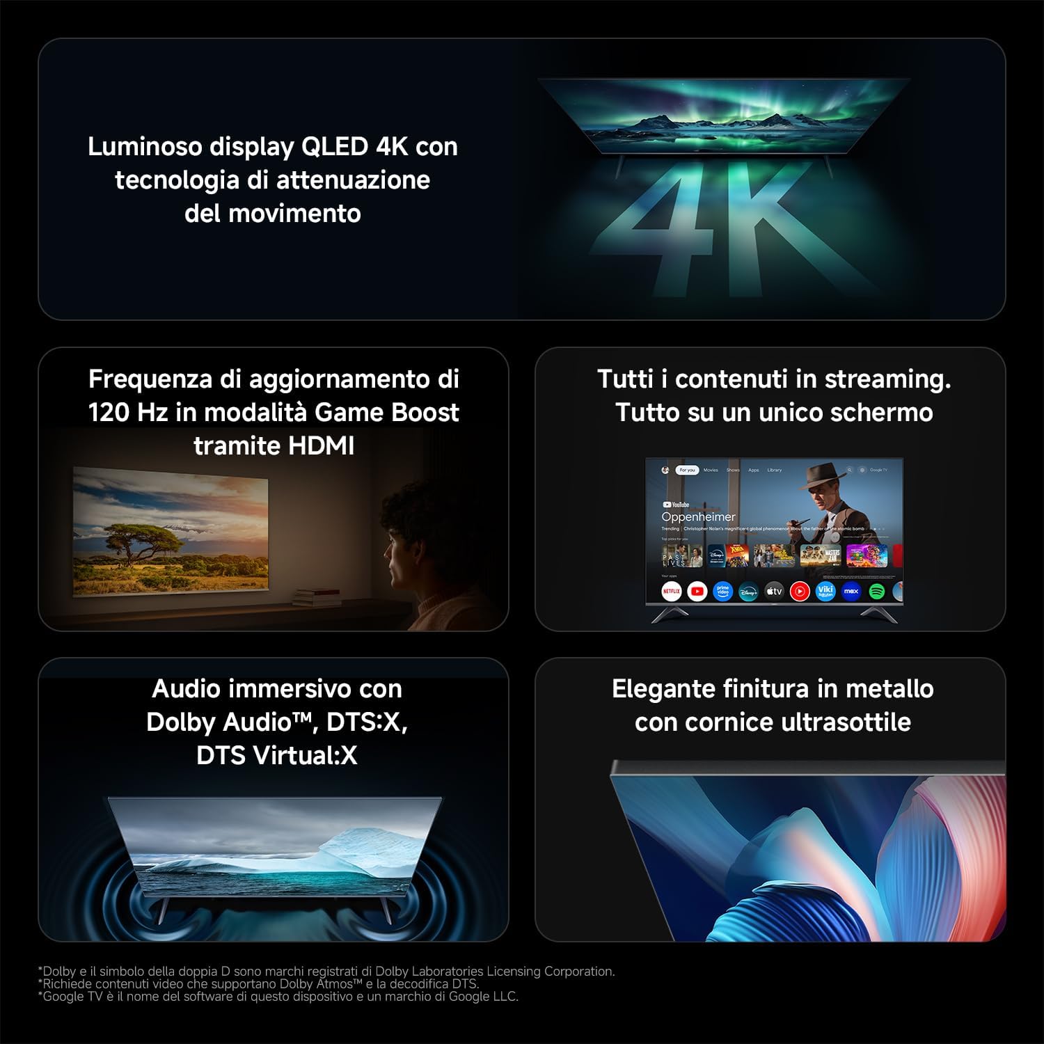 Xiaomi TV A Pro 50 2026 50 Pollici HDR 10 4K QLED