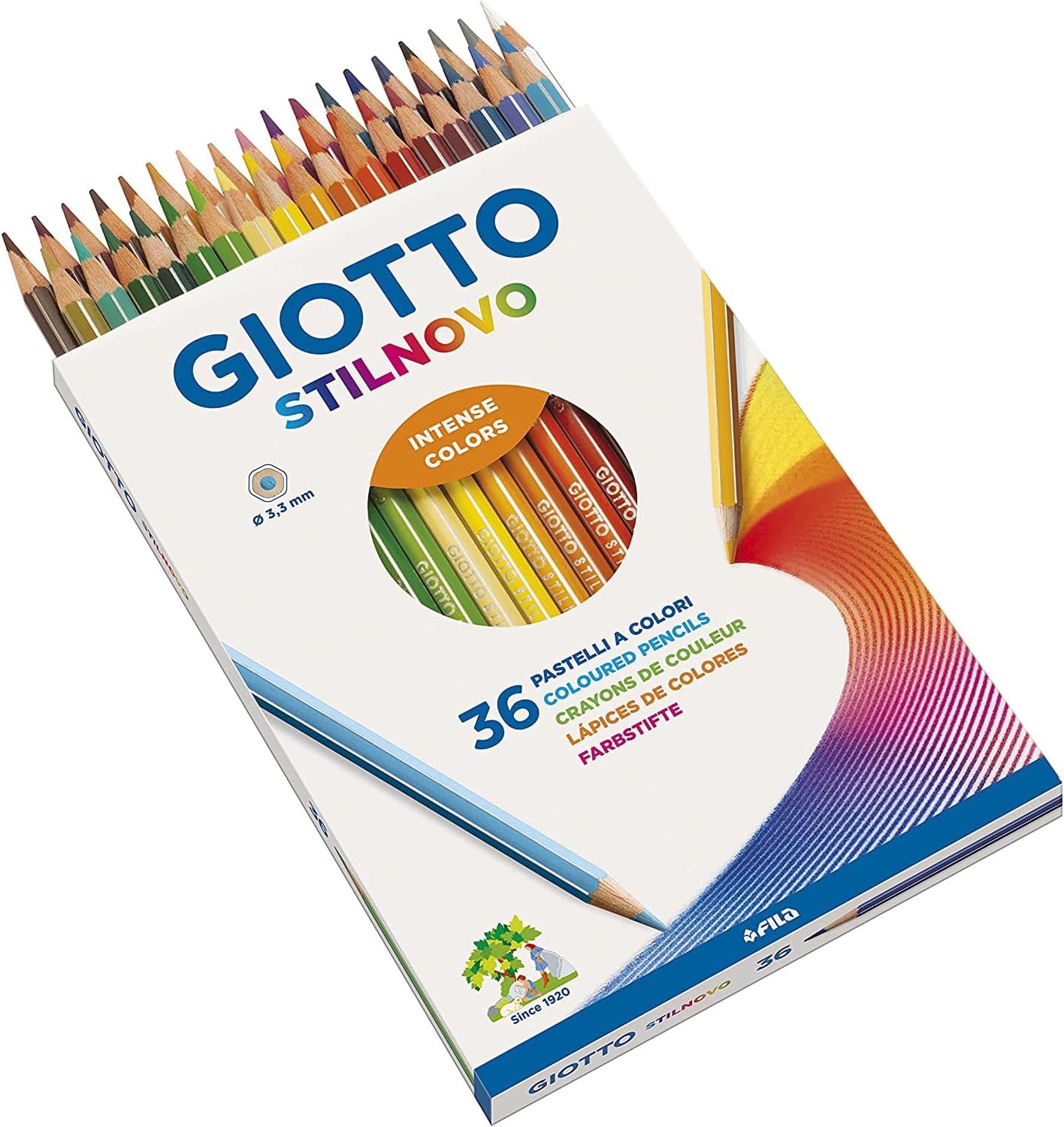 Giotto stilnovo pastelli scatola 36 matite colorate