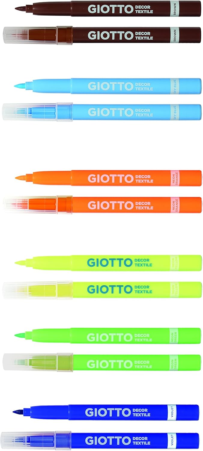 Pennarello giotti textile 6 colori