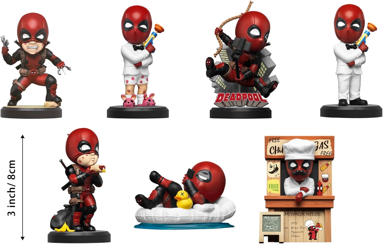 YuMe Deadpool HeroBox Action Series - Con diversi oggetti