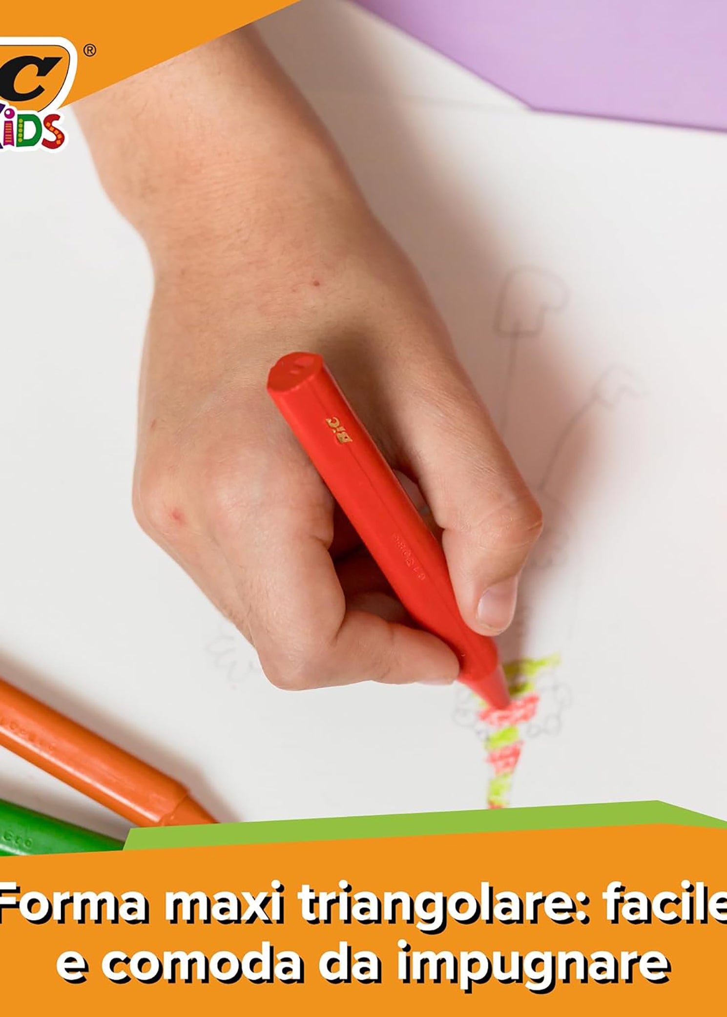 Pastelli a cera plastidecor triangle kids bic