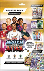 Topps UCC Match Attax 2025/26- Starter Pack - Esclusiva online! Contiene 48 carte più 4 carte esclusive e molto altro!