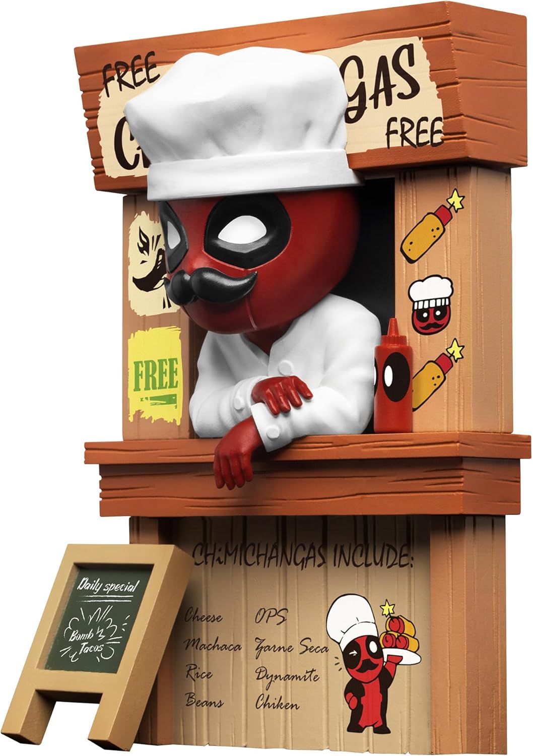 YuMe Deadpool HeroBox Action Series - Con diversi oggetti da collezione in divertenti pose d'azione per bambini e adulti dagli 8 anni in su