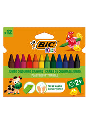 Pastelli a cera plastidecor triangle kids bic