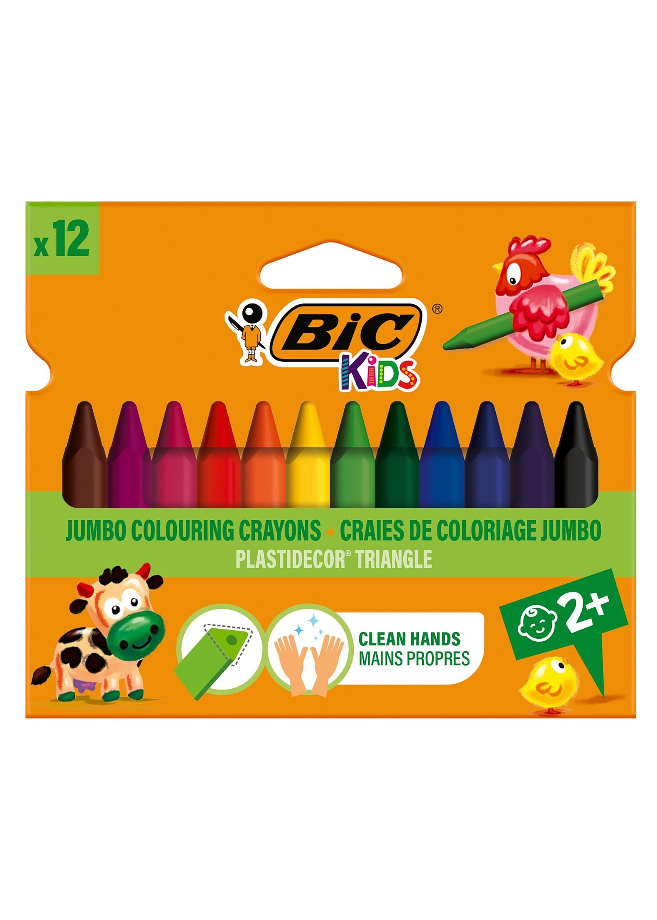 Pastelli a cera plastidecor triangle kids bic